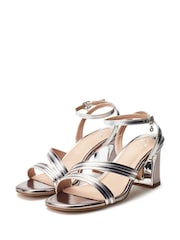Серебряный - Moda in Pelle Gold Raela Multi Strap Block Heel Sandals - Image 2 of 4