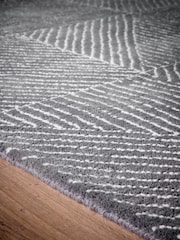 Origin Rug Collection. Charcoal Geometric Rug - Image 3 of 5