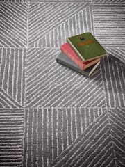 Origin Rug Collection. Charcoal Geometric Rug - Image 4 of 5
