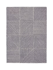 Origin Rug Collection. Charcoal Geometric Rug - Image 5 of 5