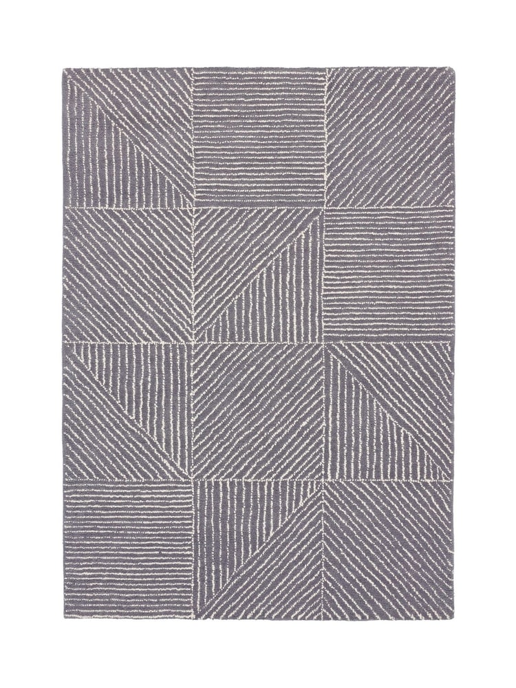 Origin Rug Collection. Charcoal Geometric Rug - Image 5 of 5
