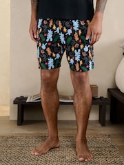 Black Henri Matisse Graphic Short Sleeve Pyjamas Set - Image 4 of 12