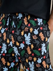 Black Henri Matisse Graphic Short Sleeve Pyjamas Set - Image 6 of 12