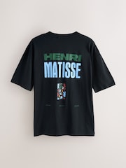 Black Henri Matisse Graphic Short Sleeve Pyjamas Set - Image 9 of 12