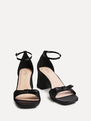 Linzi Black Orena Block Heel Sandals With Bow Detail - Image 4 of 6