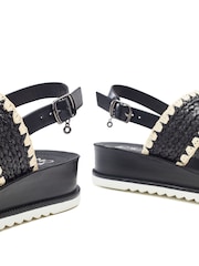 Moda in Pelle Natural Kyraa Raffia Double Strap Sandals - Image 4 of 4