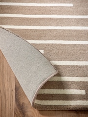 Origin Rug Collection. Beige Broken Stripe Rug - Image 2 of 5