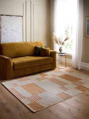 Origin Rug Collection. Terracotta Nomad Block Rug - Image 1 of 5