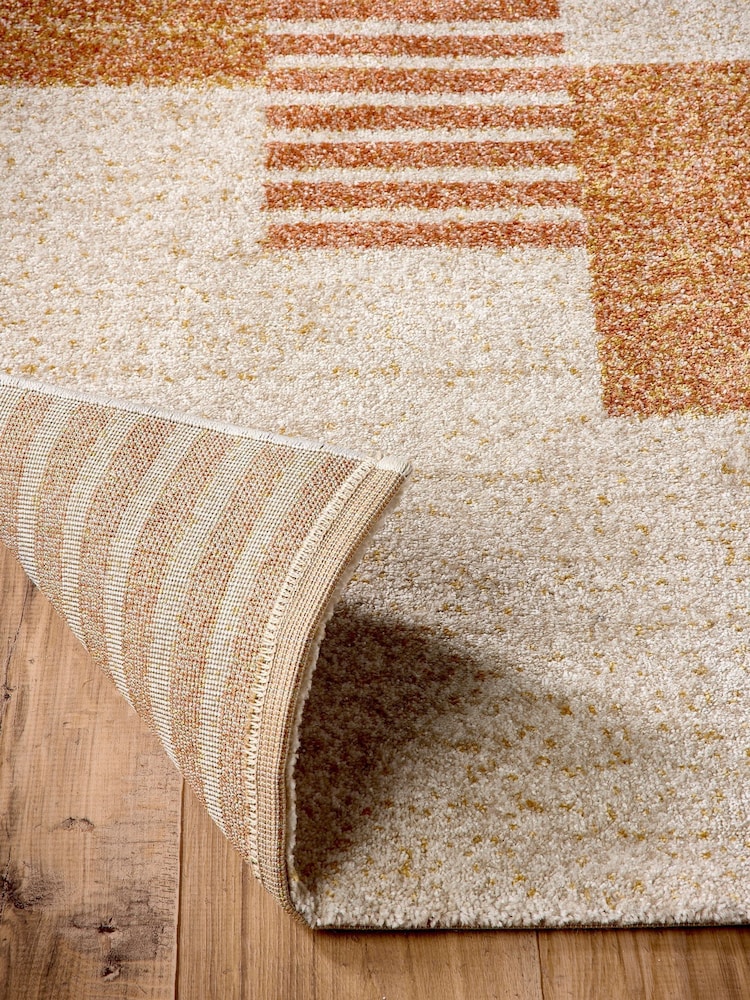 Origin Rug Collection. Terracotta Nomad Block Rug - Image 2 of 5