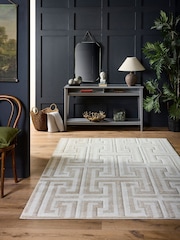 Origin Rug Collection. Beige or Cream Greek Key Rug - Image 1 of 5