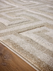 Origin Rug Collection. Beige or Cream Greek Key Rug - Image 3 of 5