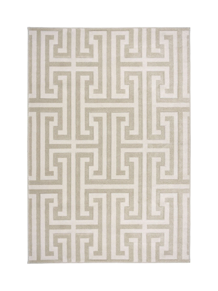 Origin Rug Collection. Beige or Cream Greek Key Rug - Image 5 of 5