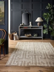 Origin Rug Collection. Taupe or Beige Greek Key Rug - Image 1 of 5