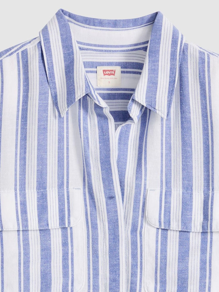 Levi's® Bold Stripe Blue Elaine Utility Shirt - Image 6 of 6