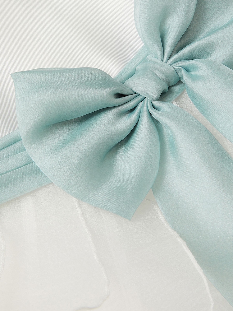 Monsoon Natural Cancan Sleeveless Bow Ruffle Dress - Image 3 of 3 Monsoon Natural Cancan Sleeveless Bow Ruffle Dress - Image 3 of 3