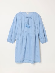 FatFace Rue Blue Petite Broderie Tunic - Image 5 of 5
