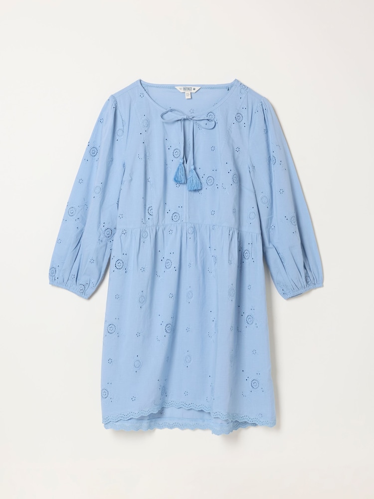 FatFace Rue Blue Petite Broderie Tunic - Image 5 of 5