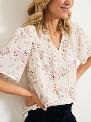 FatFace Airee Ivory Cherries Petite Tunic - Image 4 of 6