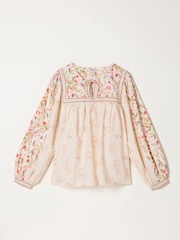 FatFace Multi Peaches Petite Tandy Blouse - Image 1 of 2