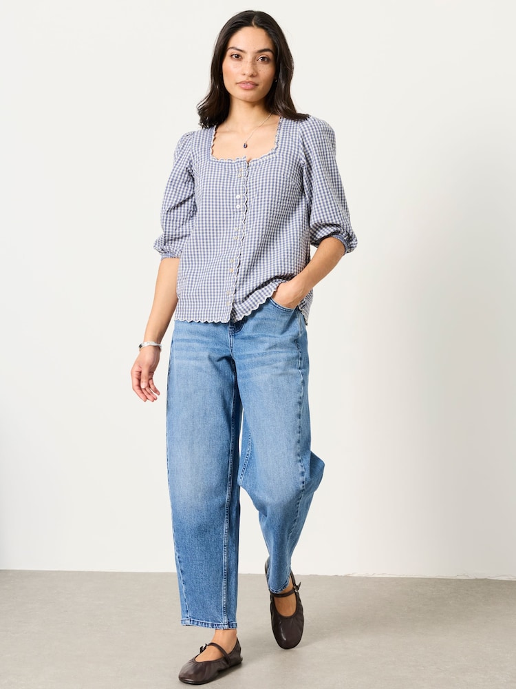 FatFace Sofia Multi Petite Gingham Blouse - Image 1 of 6
