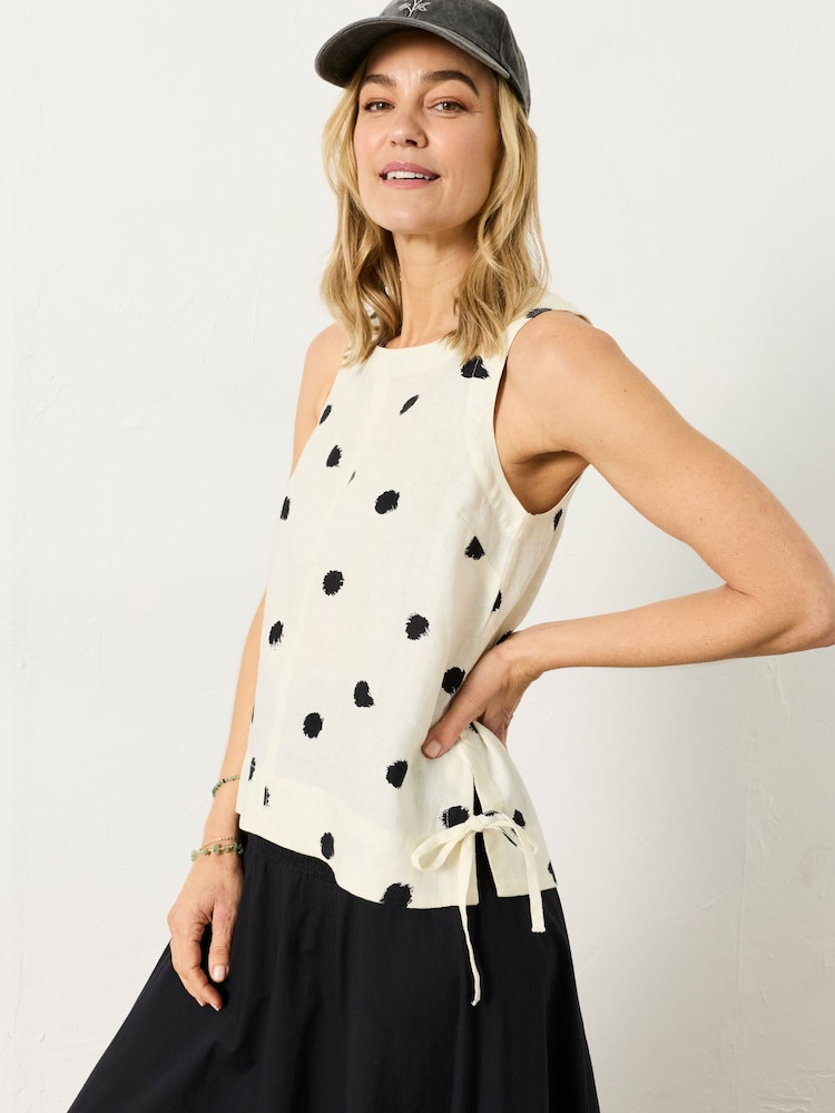 FatFace Darcy Ivory Spot Petite Blouse - Image 1 of 7 FatFace Darcy Ivory Spot Petite Blouse - Image 1 of 7