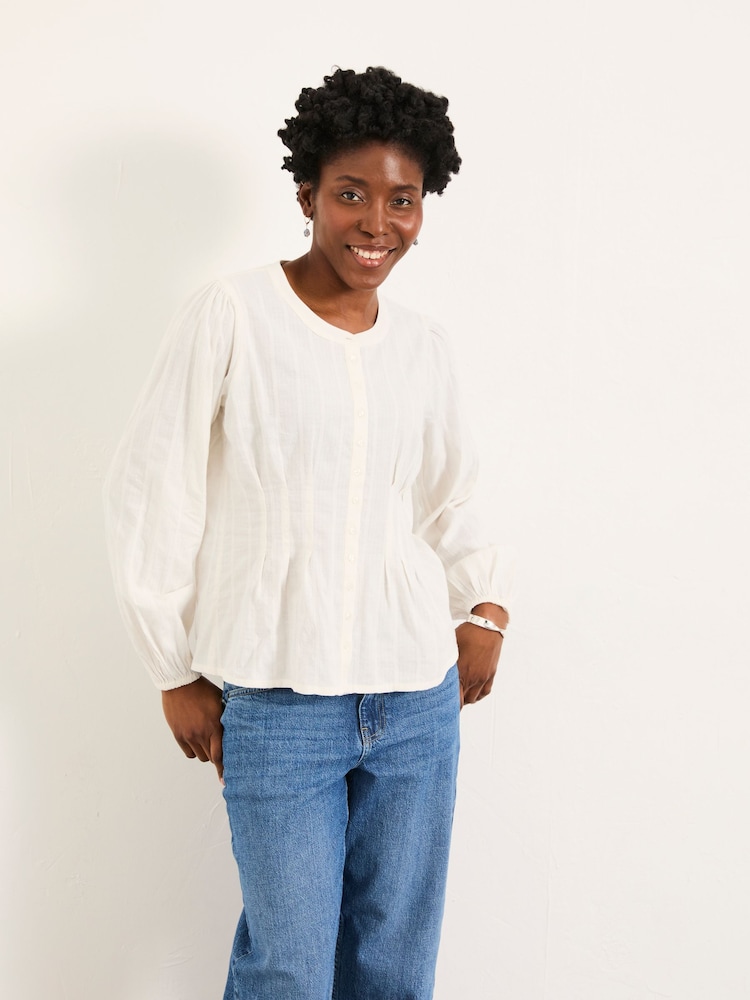 FatFace Lara Ivory Petite Blouse - Image 1 of 6 FatFace Lara Ivory Petite Blouse - Image 1 of 6