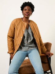 FatFace Carly Blue Ditsy Petite Blouse - Image 4 of 5