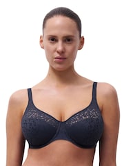 Chantelle Blue Norah Soft Feel Floral Print Underwired Bra - Image 2 of 4