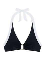 Chelsea Peers Black Illusion Tie Front Bikini Top - Image 4 of 4