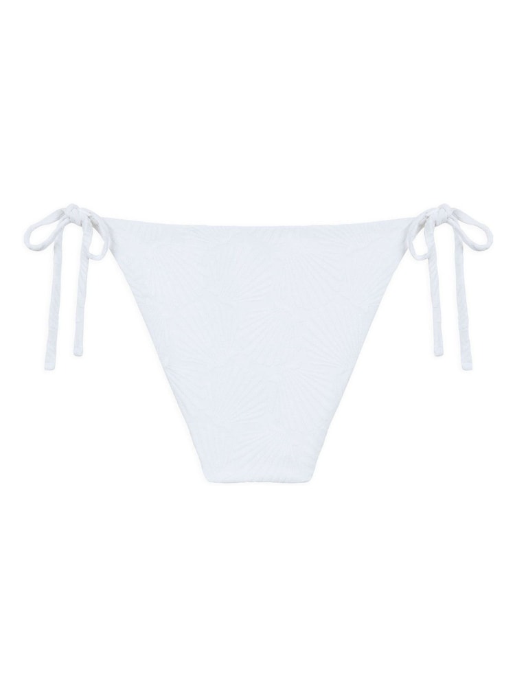 Chelsea Peers White Jacquard Shell Tie Side Bikini Bottoms - Image 5 of 5