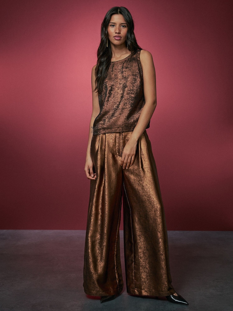Bronze Metallic Shell Top - Image 2 of 5
