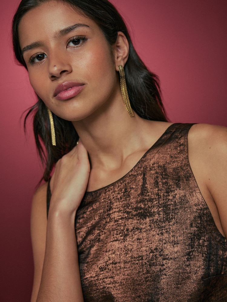 Bronze Metallic Shell Top - Image 5 of 5