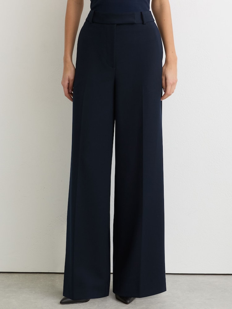 Buy Reiss Navy Gabi Wide-Leg Suit Trousers from Next USA