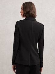 Reiss Black Gabi Petite Double-Breasted Suit Blazer - Image 6 of 8