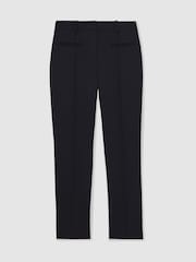 Reiss Blue Norla Pintuck Tapered Trousers - Image 2 of 6