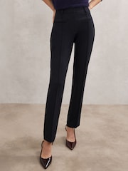 Reiss Blue Norla Pintuck Tapered Trousers - Image 4 of 6