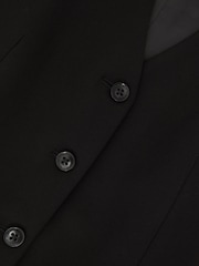 Reiss Black Gabi Single-Breasted Twill Waistcoat - Image 7 of 7