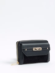 River Island Black Embossed Monogram Envelope Purse - Image 2 of 5