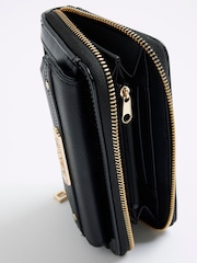 River Island Black Embossed Monogram Envelope Purse - Image 5 of 5