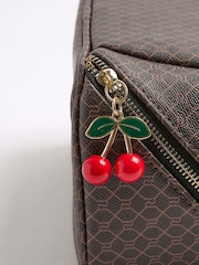 River Island Brown Monogram Charm Make-Up Bag - Image 5 of 5