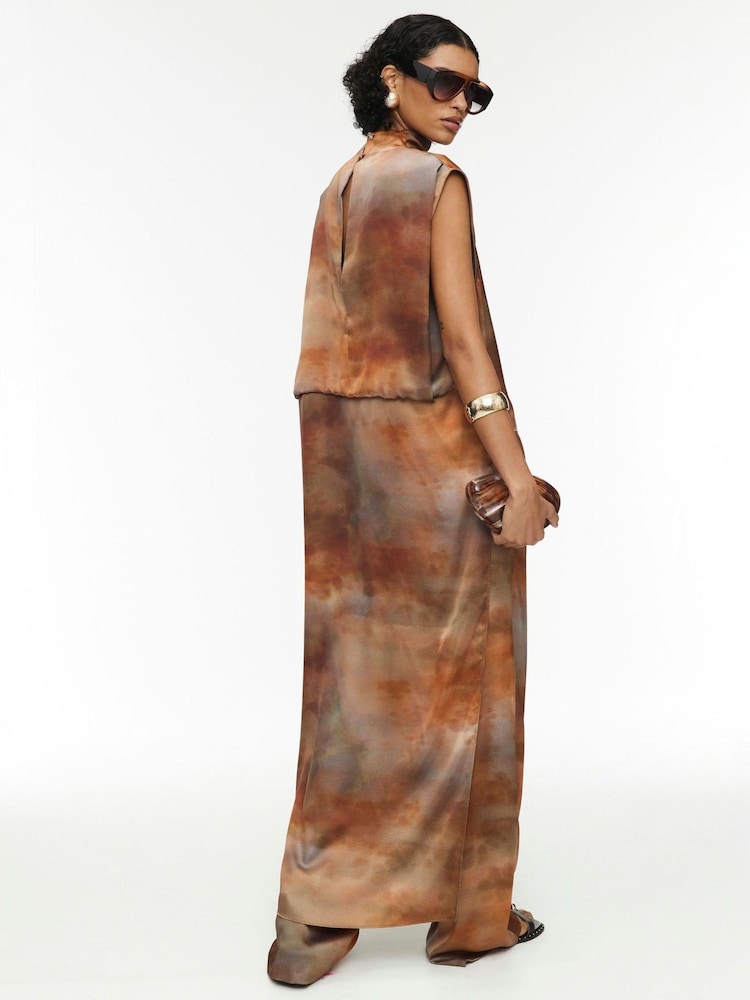 River Island Brown Ombre Train Tunic Top - Image 2 of 4
