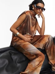 River Island Brown Ombre Train Tunic Top - Image 4 of 4