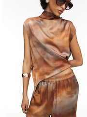 River Island Brown Ombre Pull On Trousers - Image 2 of 4
