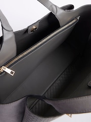 River Island Grey Pocket Embossed Shopper Bag - Image 4 of 6