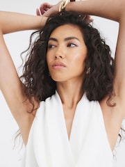 River Island White Drape Cowl Neck Top - Image 3 of 4