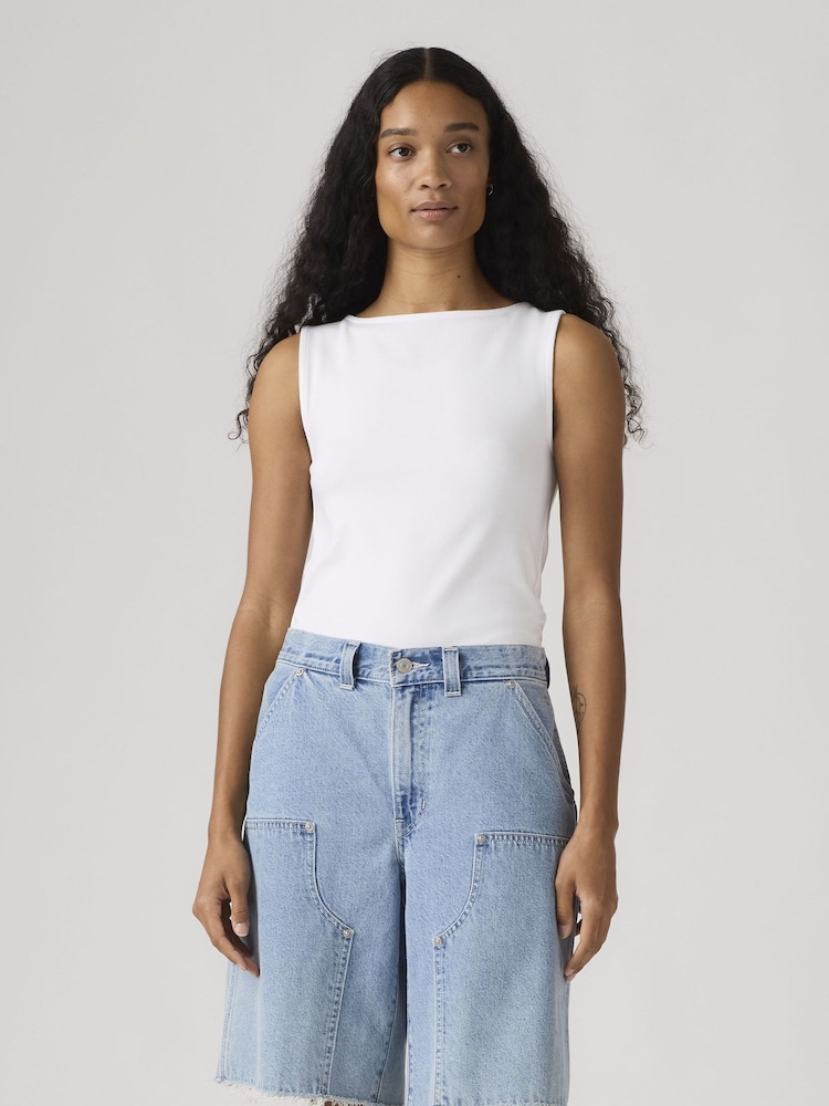 Levi's® Bright White Blair Sleeveless Boatneck Tank Top - Image 1 of 3