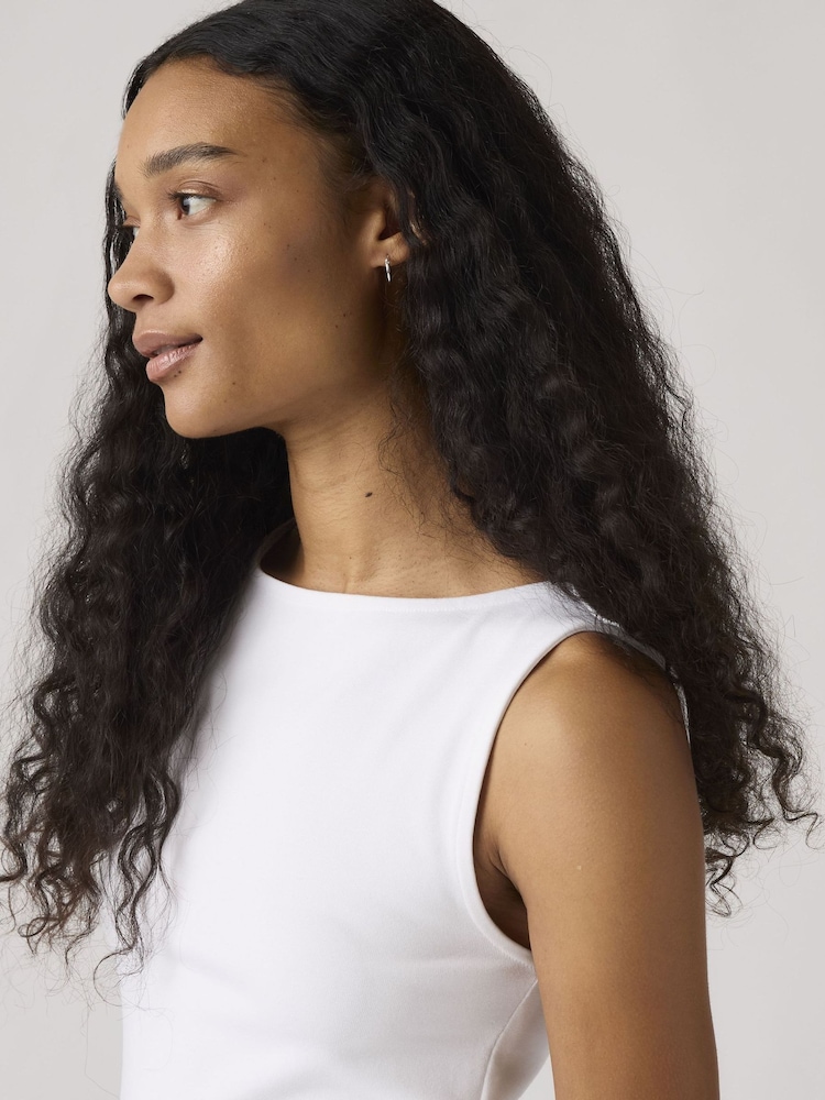 Levi's® Bright White Blair Sleeveless Boatneck Tank Top - Image 3 of 3