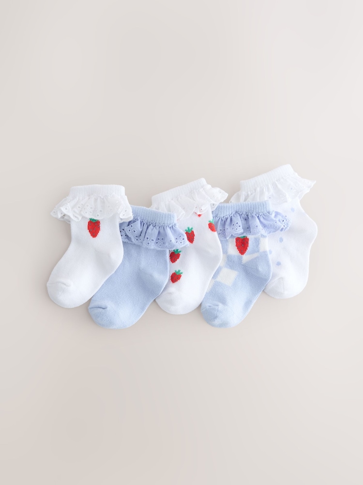 Blue Baby Socks 5 Pack (0mths-2yrs) - Image 1 of 3