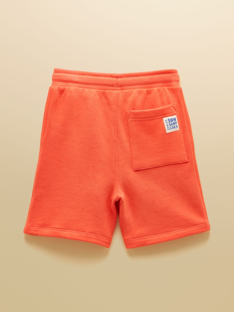 Joules Kids' Pink & Orange Pack Of Two Loopback Sweat Shorts - Image 1 of 5