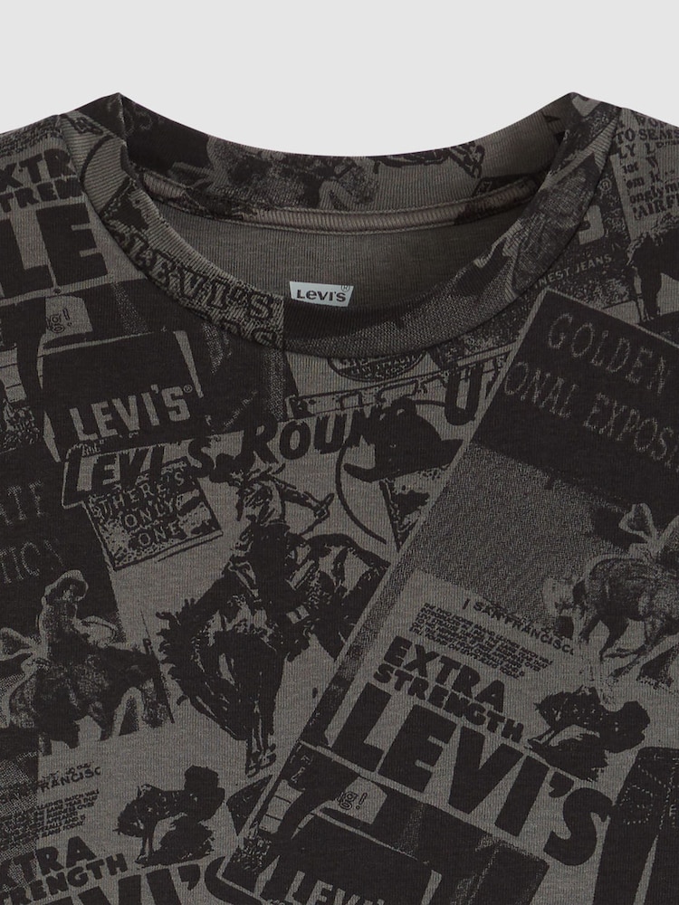 Levi's® Cowboy Grey Essential Sporty Printed Baby T-Shirt - Image 4 of 4 Levi's® Cowboy Grey Essential Sporty Printed Baby T-Shirt - Image 4 of 4